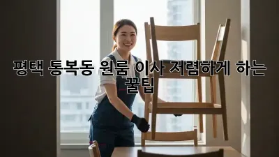 평택 통복동 원룸 이사, 저렴하게 하는 꿀팁!