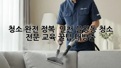 청소 완전 정복! ✨ 인천 을왕동 청소 전문 교육 꿀팁 대방출!